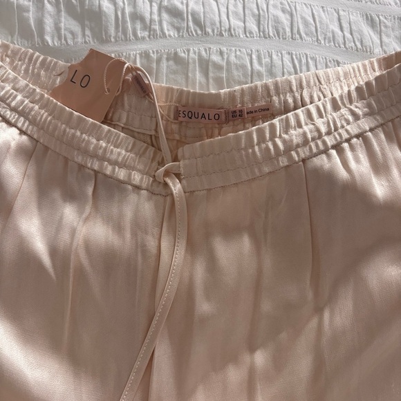 ESQUALO Pants - ESQUALO Champagne Satin Trousers BNT Sz Large